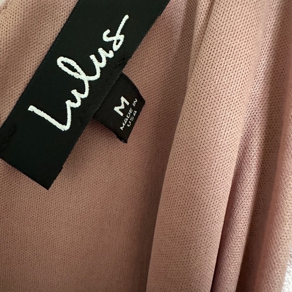 Lulu's Wrap Dress Women’s | Mauve Pink | Sz Medium | Velvet | High Low - Picture 2 of 8
